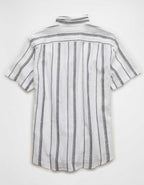 AE Standard Fit Linen-Blend Button-Up Shirt