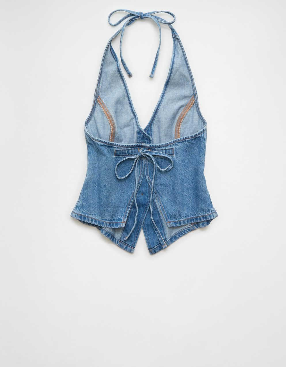 AE Denim Tie-Back Vest