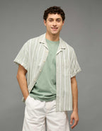 AE Relaxed Fit Linen-Blend Camp Collar Shirt