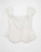 AE Lace Trim Babydoll Blouse
