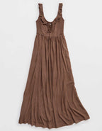 Aerie Happy & Drapey Side Smocked Dress
