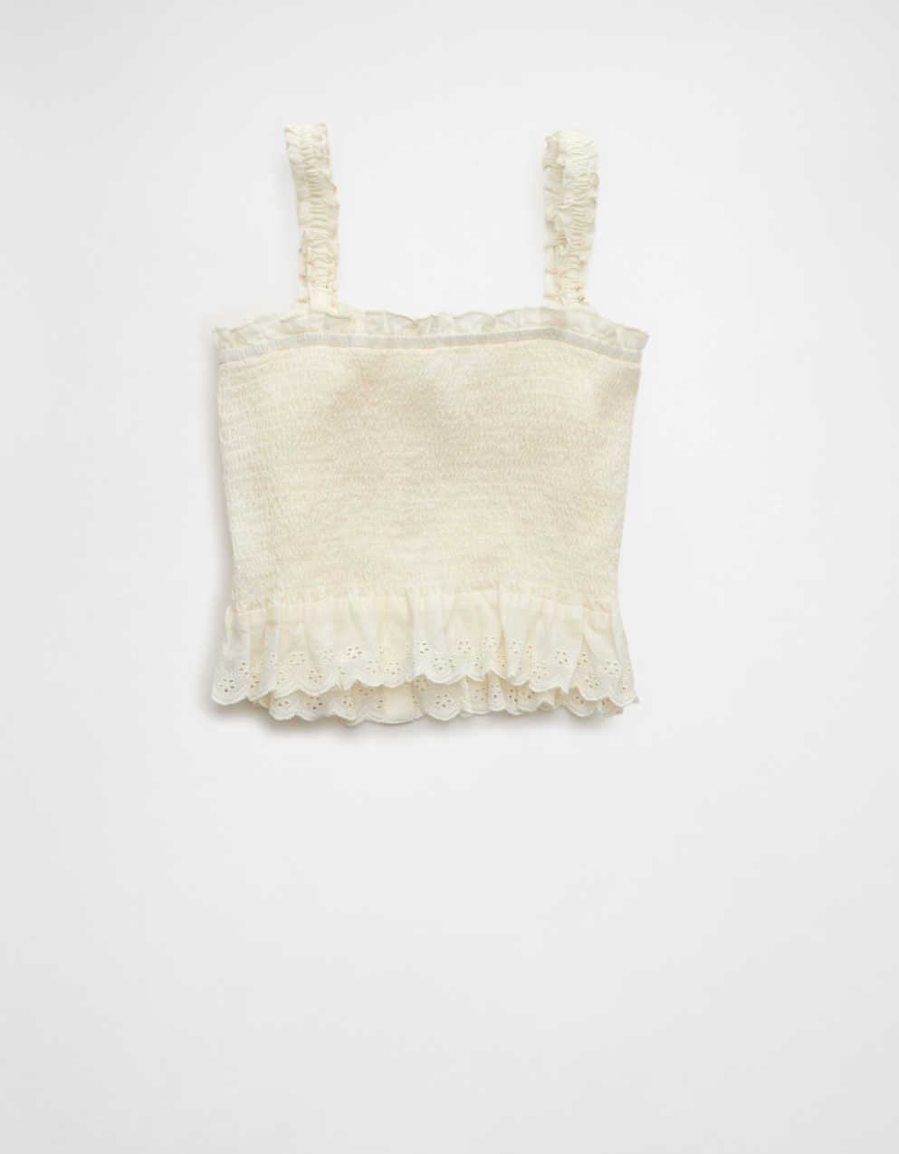 AE Smocked Button-Up Cami