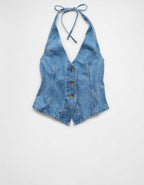 AE Denim Tie-Back Vest