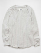 AE Big Hug Notch Neck Waffle Sweatshirt