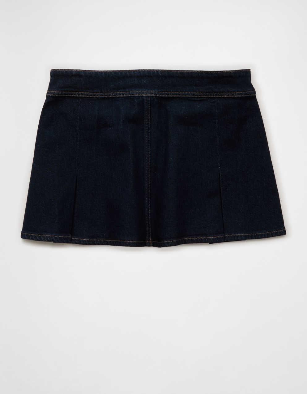 AE Stretch Low-Rise A-Line Pleated Mini Skirt