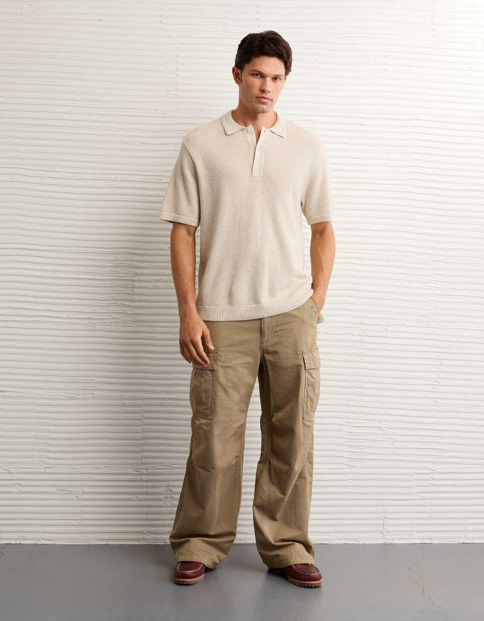 AE Pique Sweater Polo Shirt